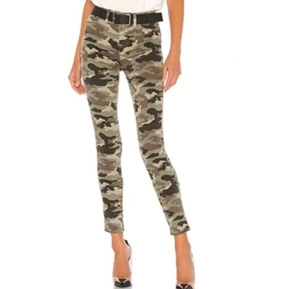 Hudson Barbara Super Skinny Camo Jeans Womenโs Size 30 Stretch